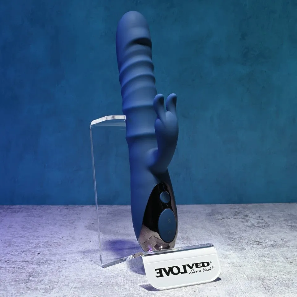 Evolved - The Ringer Vibrating Rabbit Dildo (Blue)