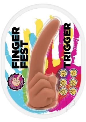 Finger Fest Trigger Dildo Caramel