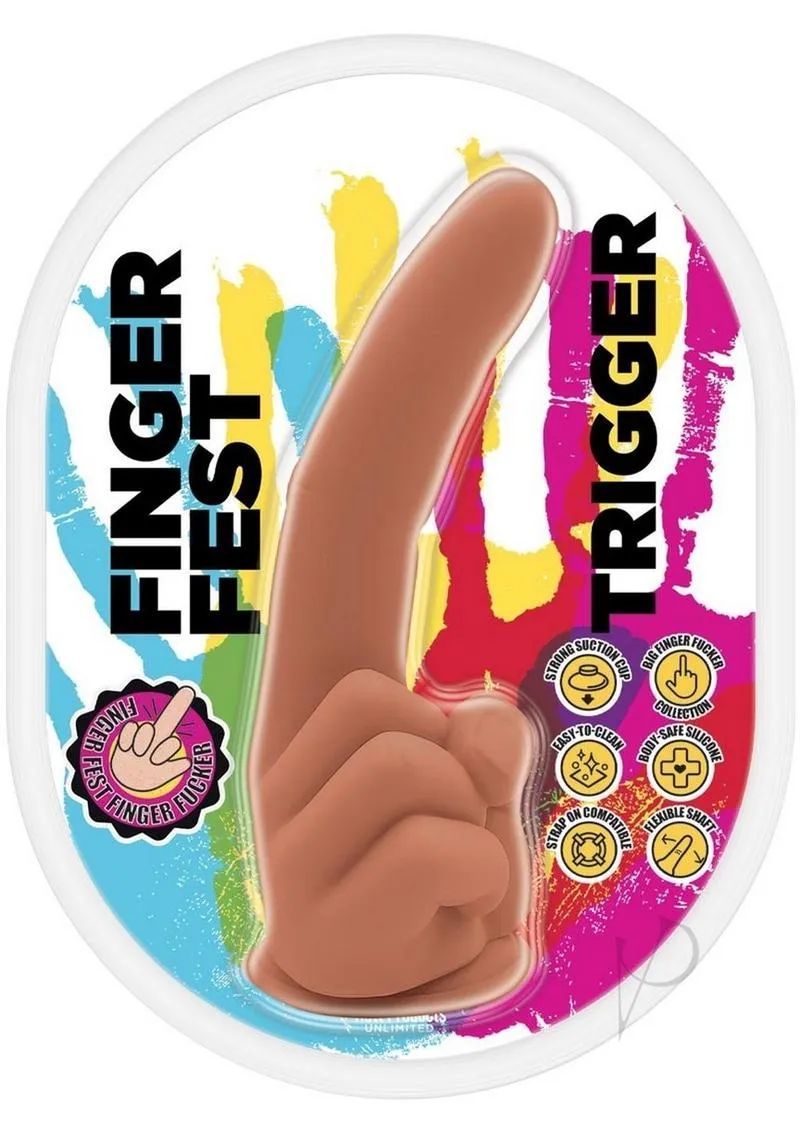 Finger Fest Trigger Dildo Caramel