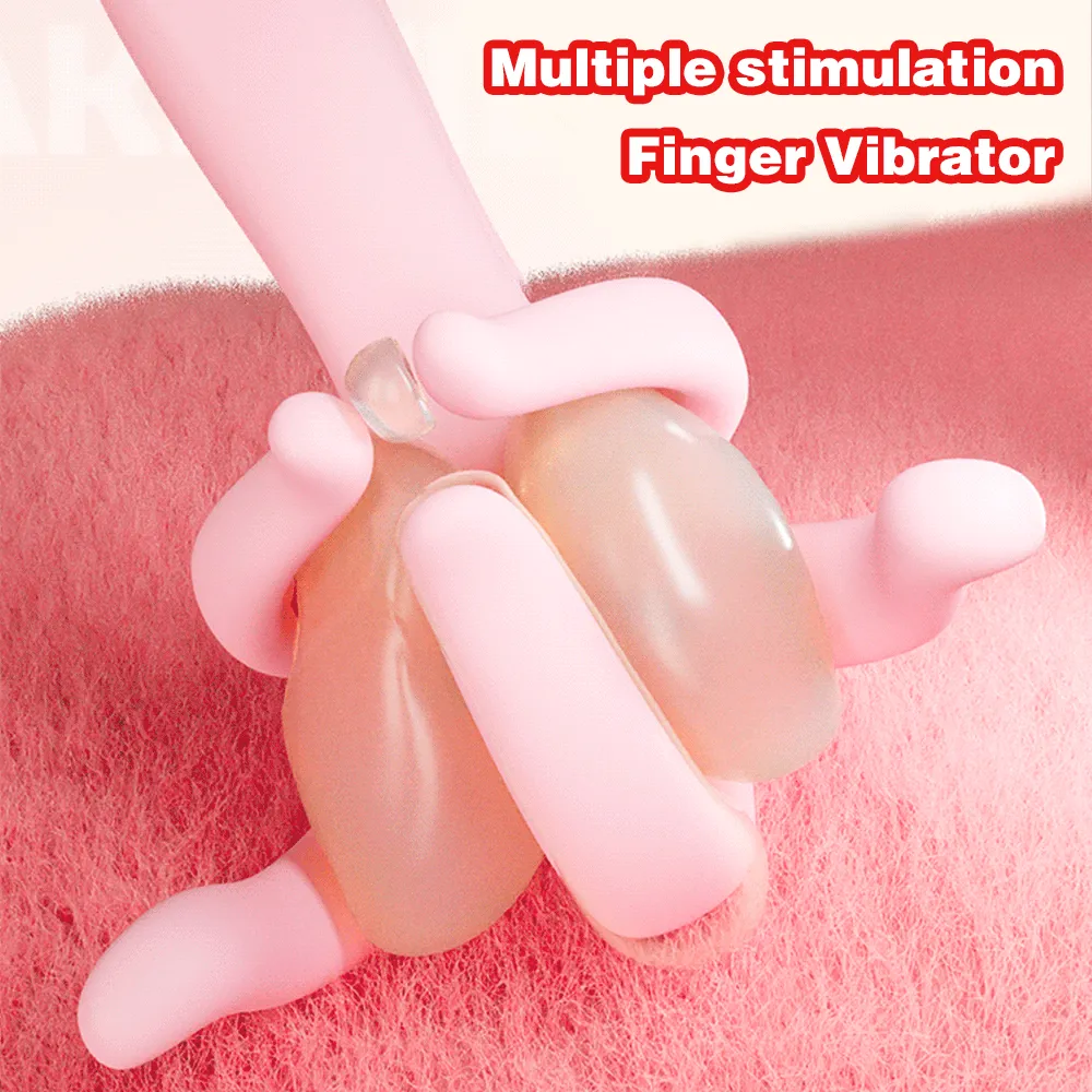 Finger Vibrator Sex Toys for Women - Realistic Five-finger Breast Vaginal Prostate Massager