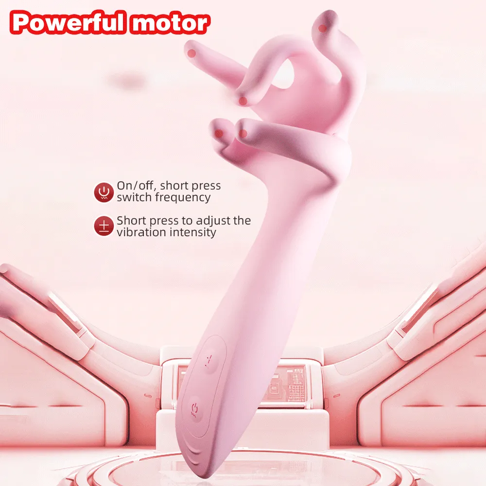 Finger Vibrator Sex Toys for Women - Realistic Five-finger Breast Vaginal Prostate Massager