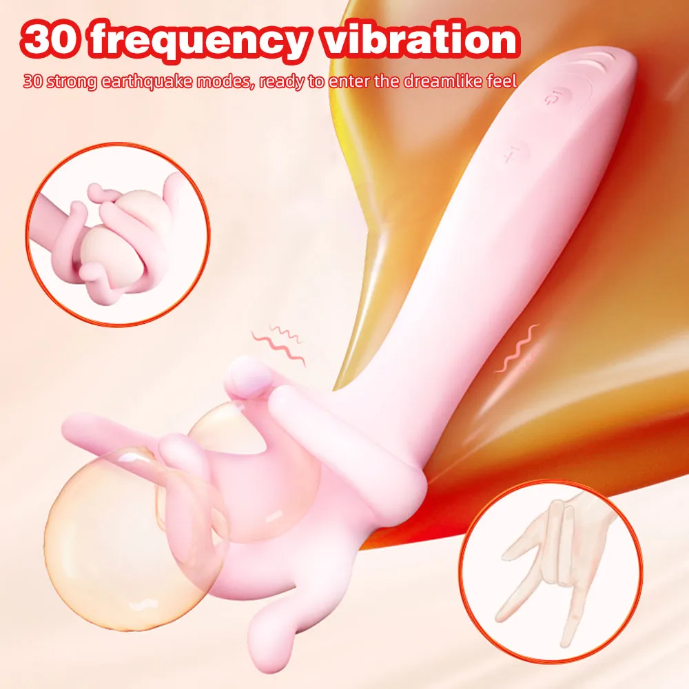 Finger Vibrator Sex Toys for Women - Realistic Five-finger Breast Vaginal Prostate Massager