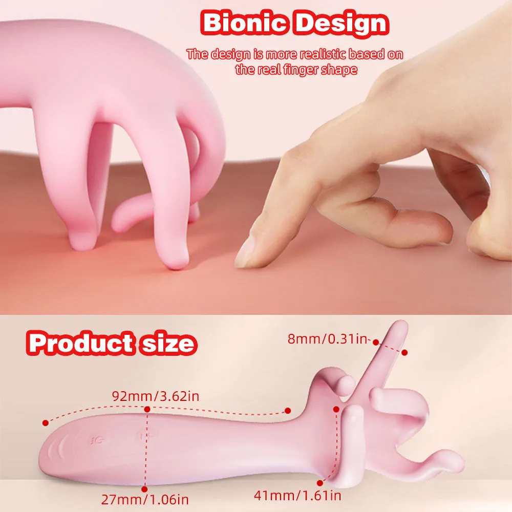 Finger Vibrator Sex Toys for Women - Realistic Five-finger Breast Vaginal Prostate Massager