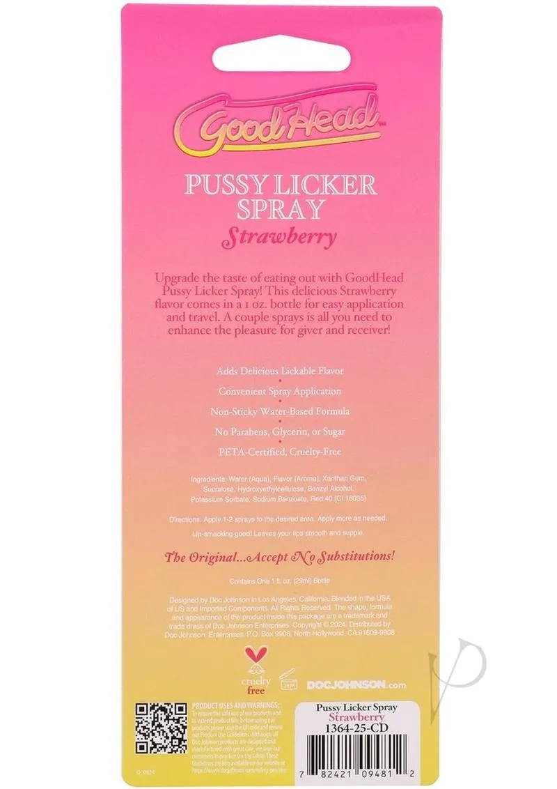 Goodhead Pussy Licker Spray Strawber 1oz