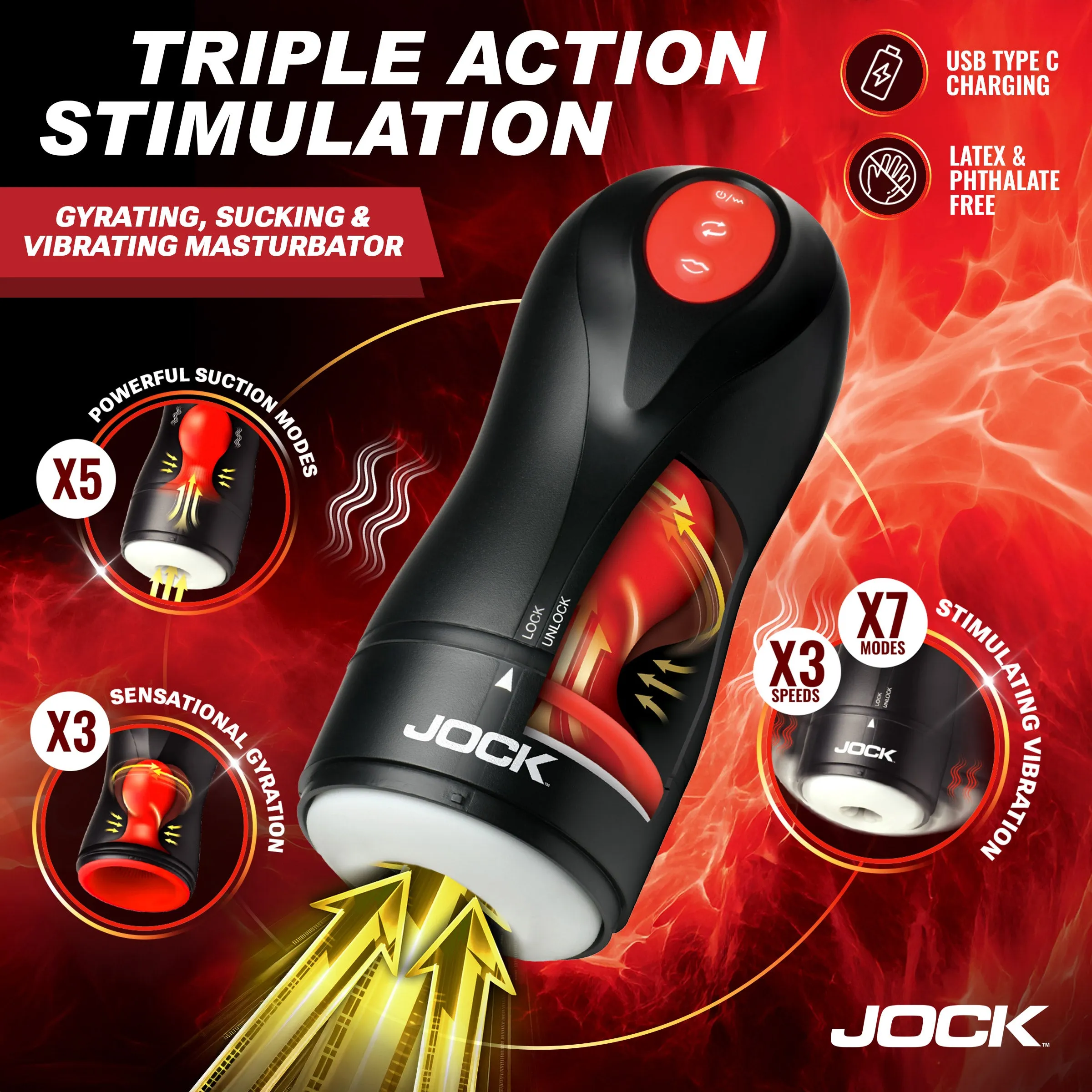 Gyroblast Gyrating. Sucking. & Vibrating Masturbator
