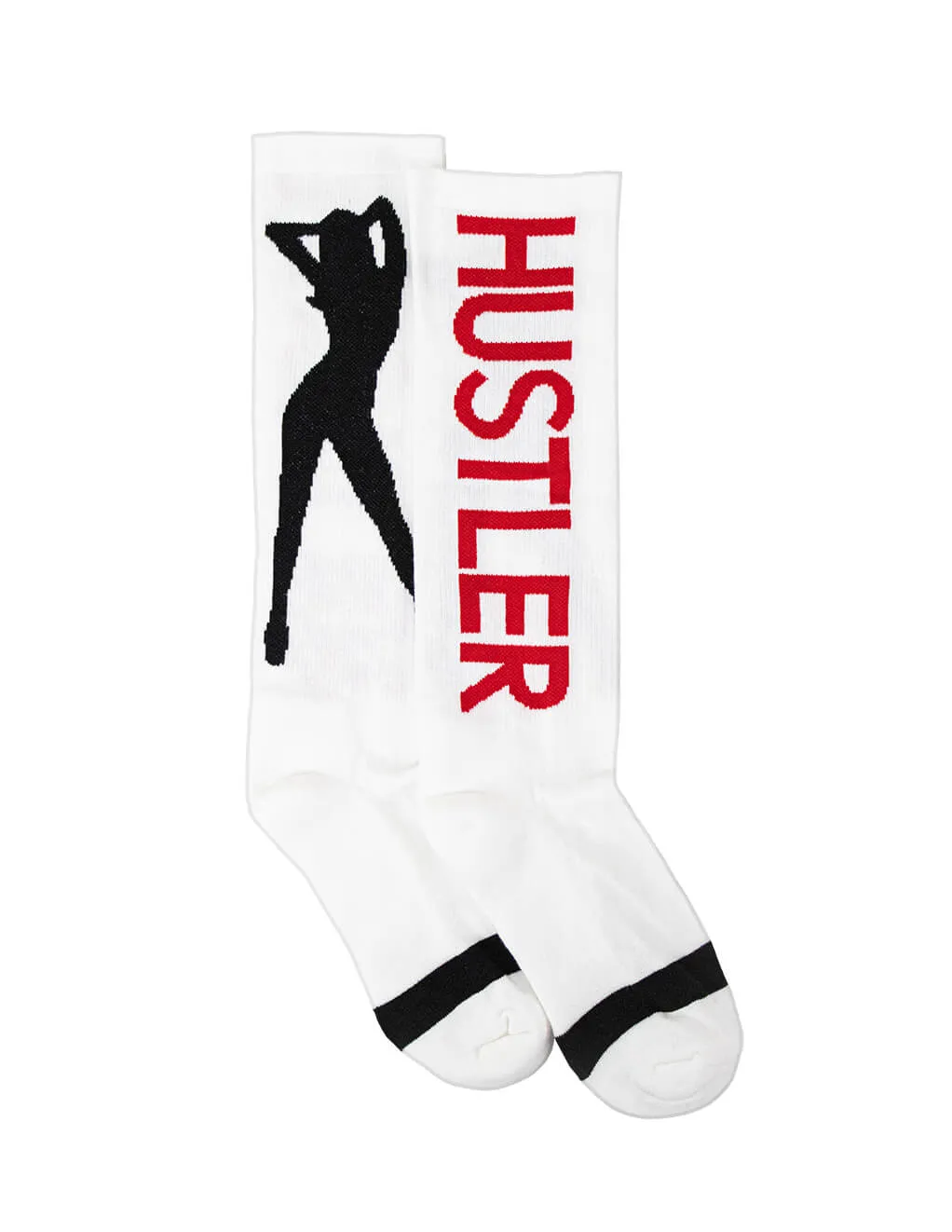 HUSTLER Girl Silhouette Knee High Socks