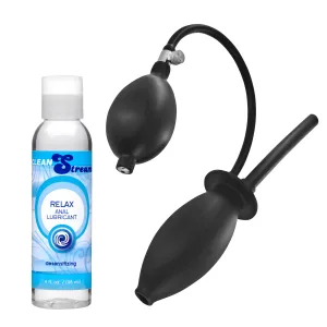 Inflatable Enema Plug and Desensitizing Lube Set