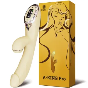 KISTOY A-King Pro Warming Suction Rabbit Vibrating Dildo
