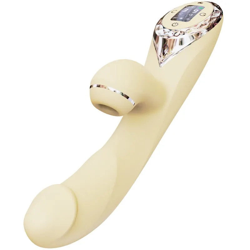 KISTOY A-King Pro Warming Suction Rabbit Vibrating Dildo