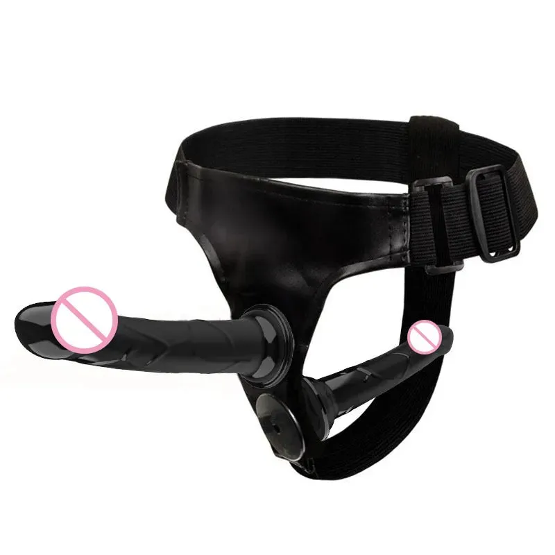 Lesbian Strap On Dildo - Harness Belt Strapon Double End Anal Dildo Sex Toys for Couple
