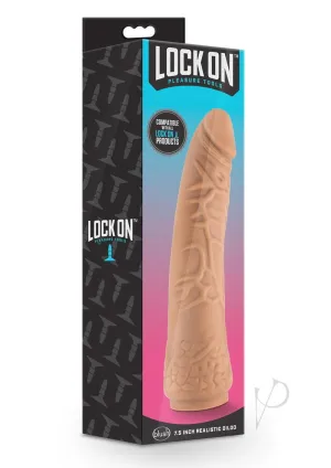 Lock On Realistic Dildo 7.5 Mocha