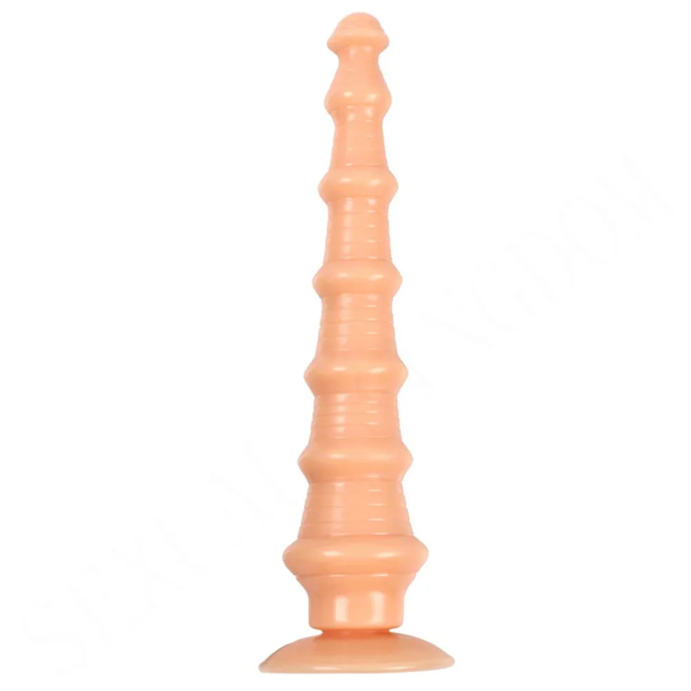 Long Silicone Anal Plug Dilator - Big Threads Anal Dildo Expansion Prostate Orgasm