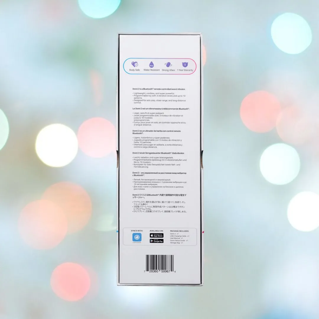 Lovense Domi 2 Bluetooth App Controlled Wand Vibrator