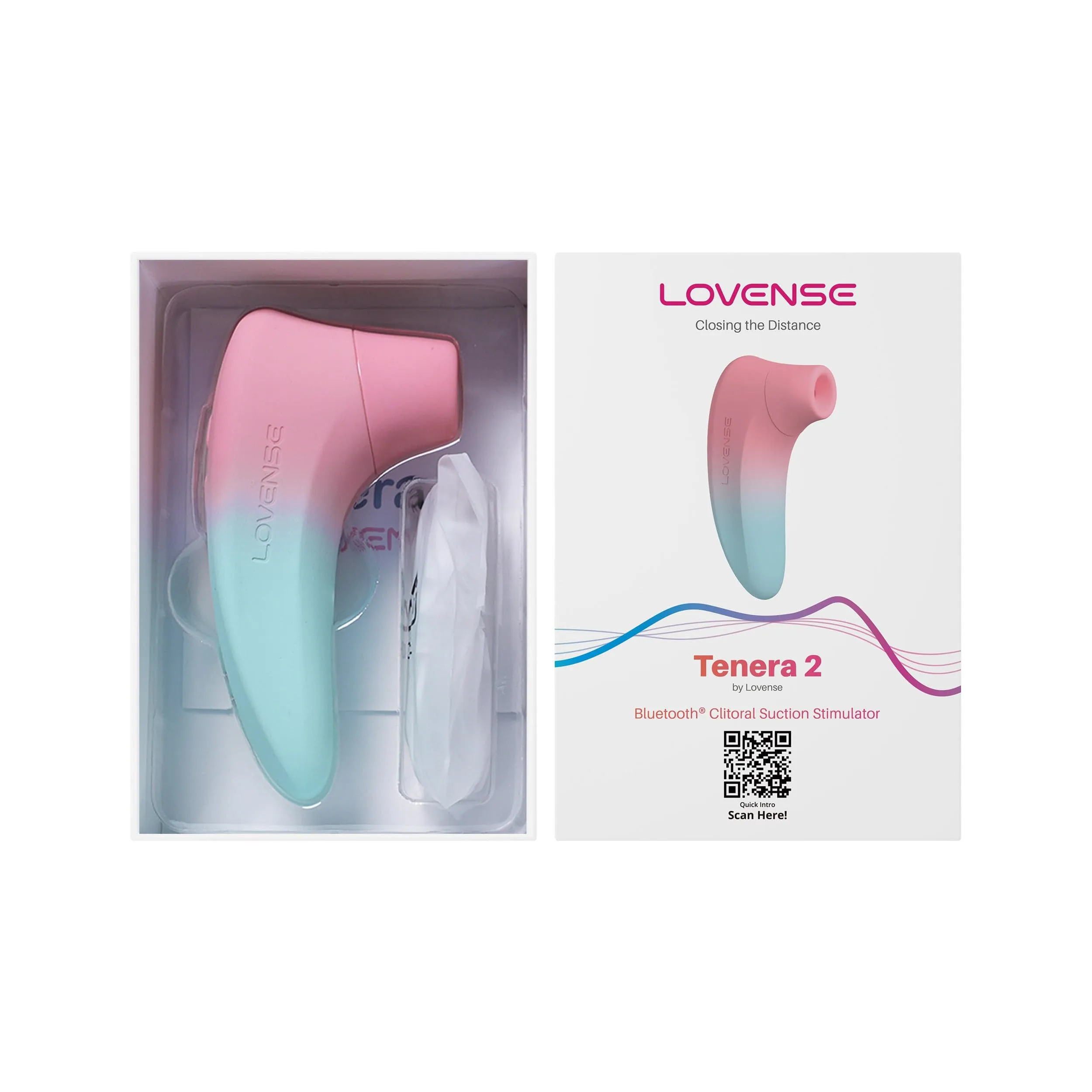 Lovense - Tenera 2 App-Controlled Clitoral Air Stimulator (Pink/Blue)