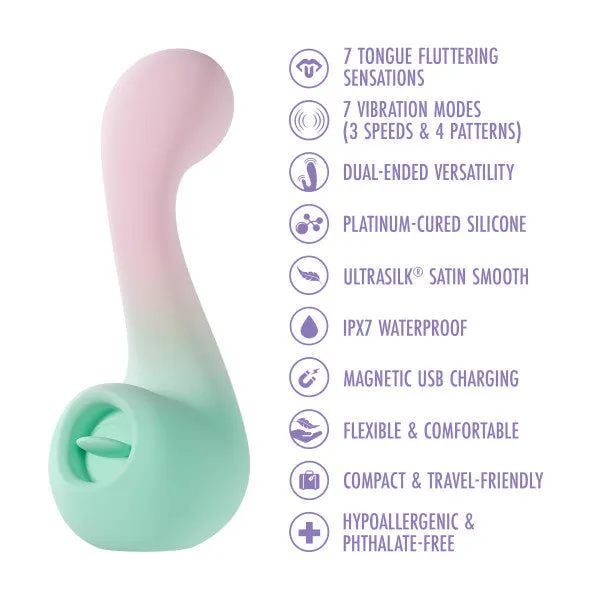 Melody Double Ended Licking Tongue & G-Spot Vibrator (Damaged Box)