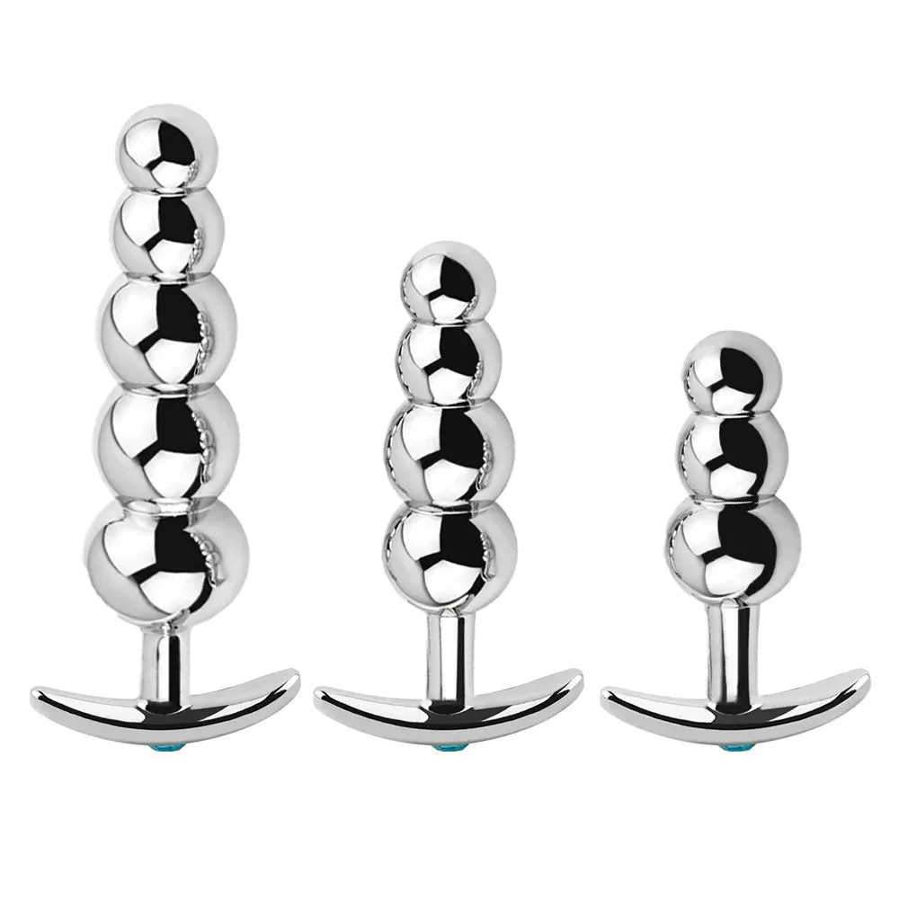 Metal Anal Dildo Butt Plug - Anal Beads G Spot Stimulator Prostate Massager