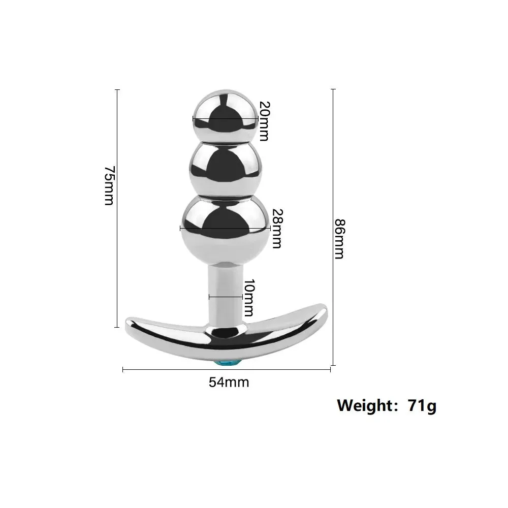 Metal Anal Dildo Butt Plug - Anal Beads G Spot Stimulator Prostate Massager