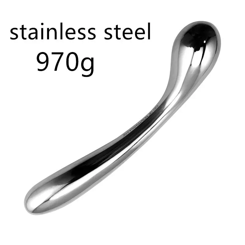 Metal Dildo Anal Plug - Double End Stainless Steel Butt Plug Sex Toys for Women Men