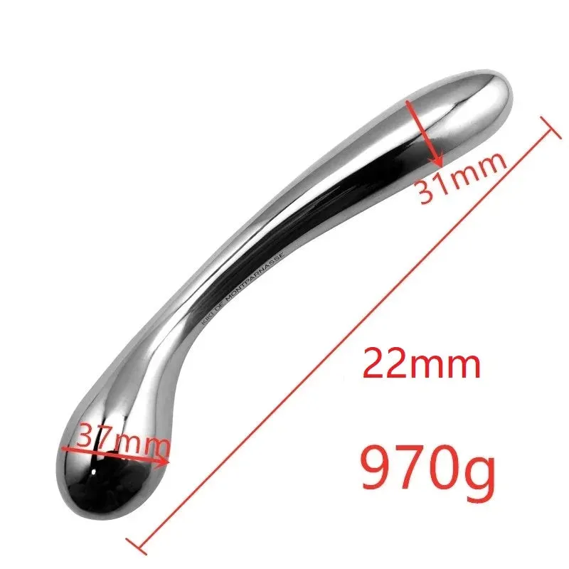 Metal Dildo Anal Plug - Double End Stainless Steel Butt Plug Sex Toys for Women Men