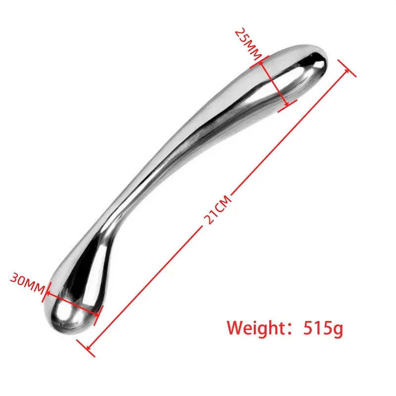 Metal Dildo Anal Plug - Double End Stainless Steel Butt Plug Sex Toys for Women Men