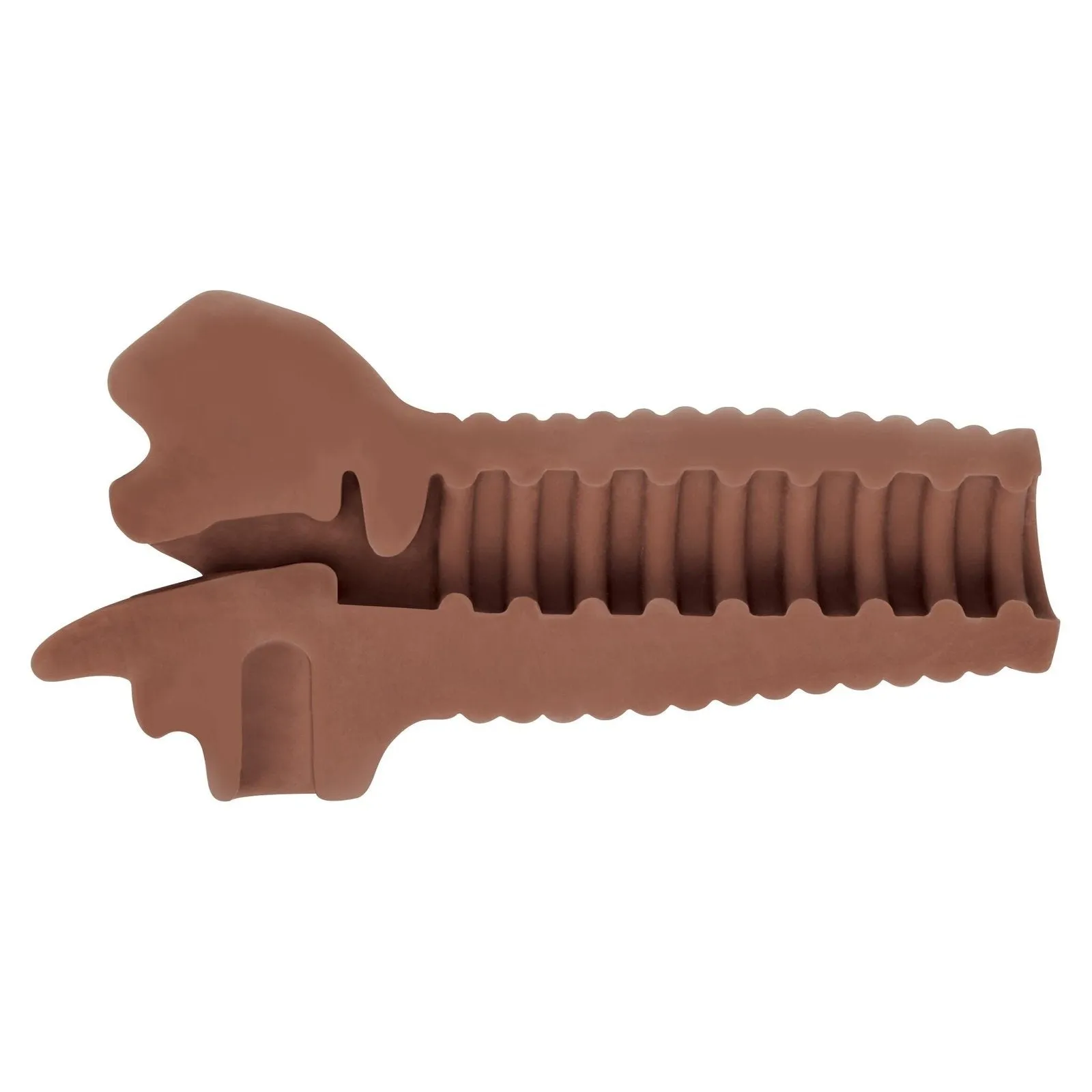 Mistress Mercedes Vibrating Mouth Stroker- Brown