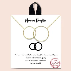 Mom and Daughter Two Interlocking Circle Necklace