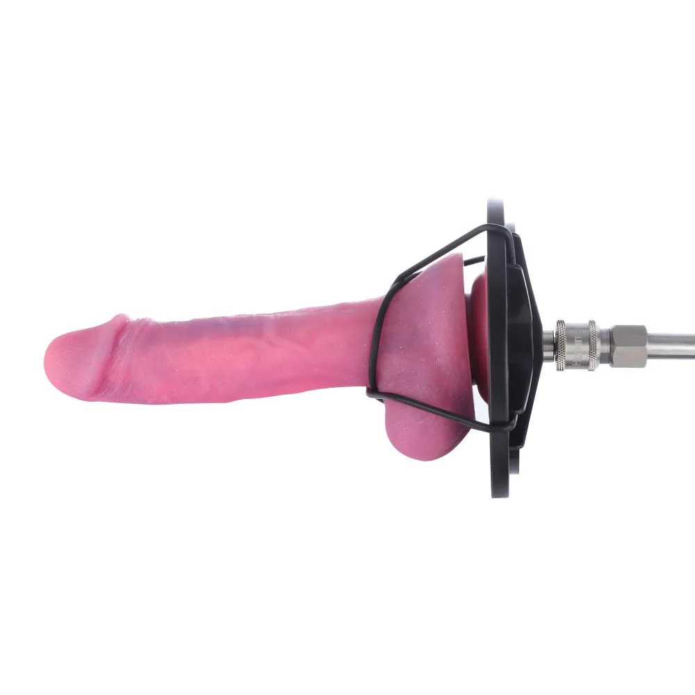 Non-Suction Dildo Suction Cup Adapter for Hismith Sex Machines. w/ 2 Pair Rubber Bands