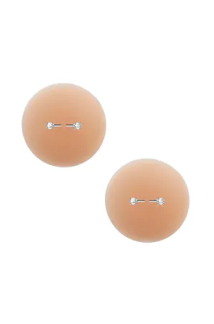 Nude Pierced Reusable Silicone Nipple Pasties
