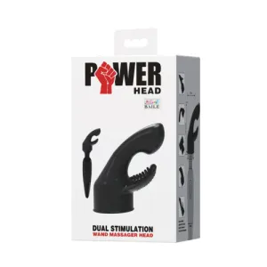 Power Head Dual Stimulation Wand Massager Attachment