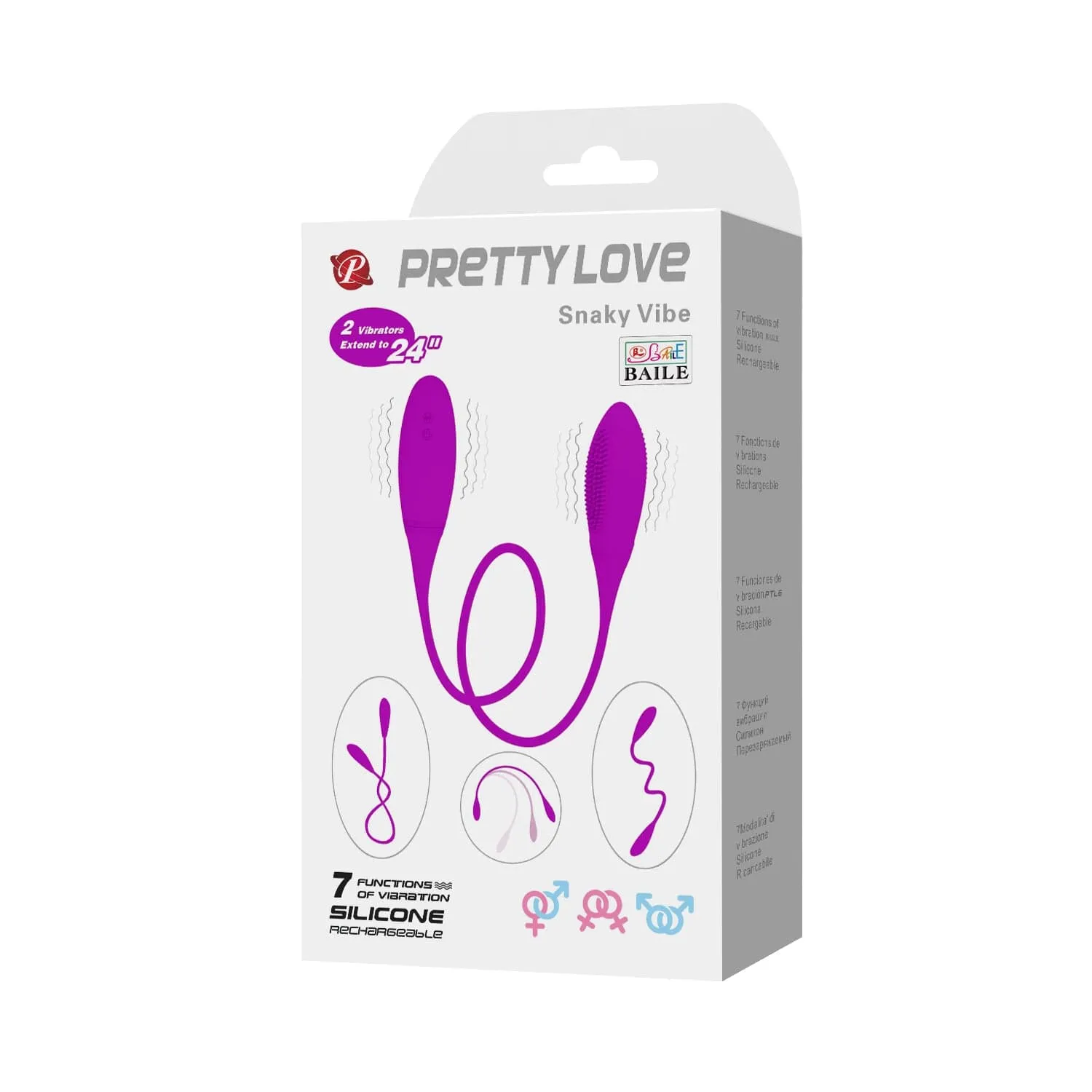 Pretty Love - Snaky Vibe Flexible Vibrator (Pink)