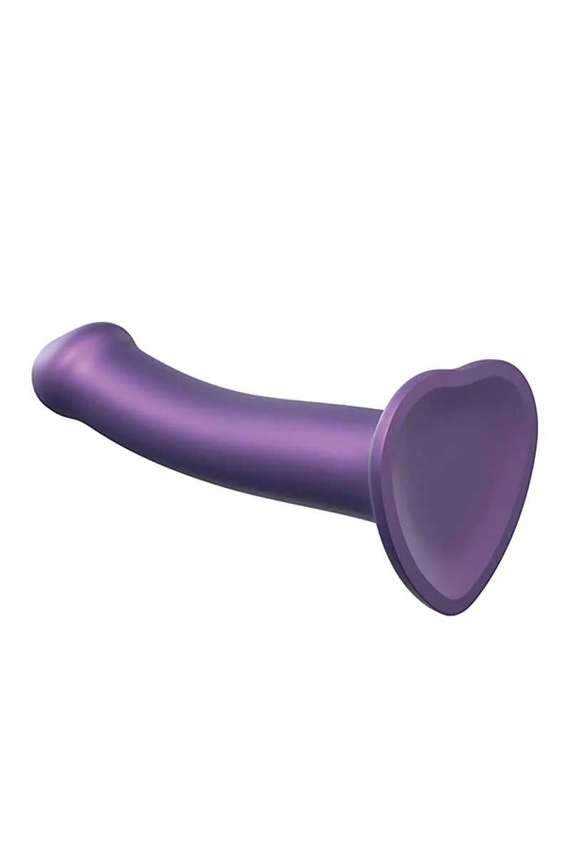 Purple Metallic Flexible Silicone Dildo