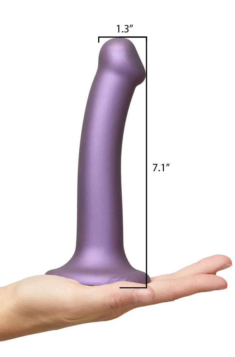 Purple Metallic Flexible Silicone Dildo