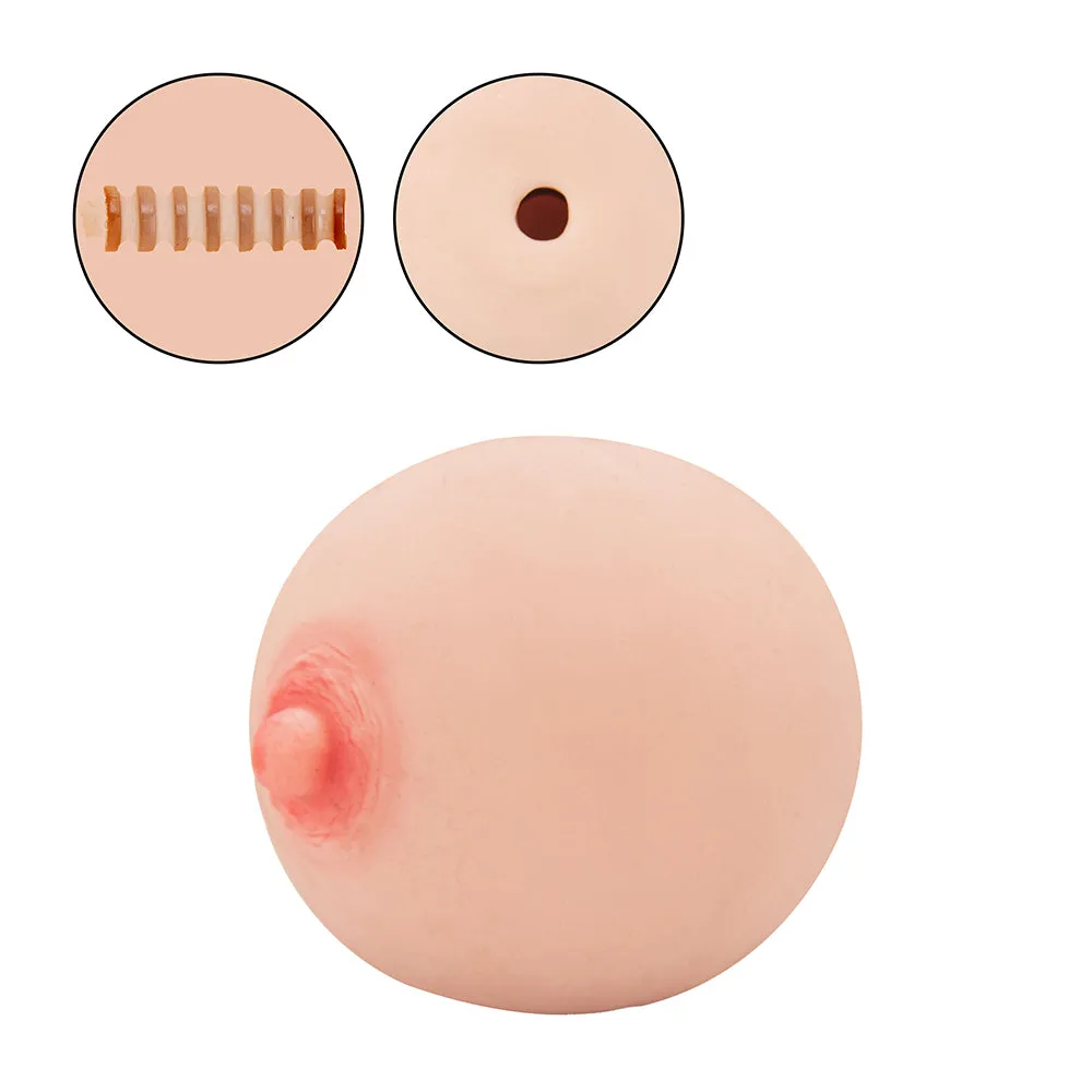 Realistic Breast Mimi Ball Silicone Masturbator Cup - Nipple Sucker Male Sex Toys