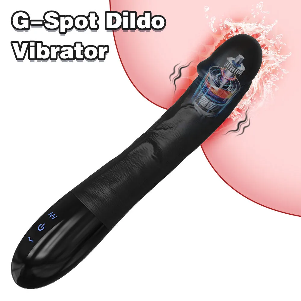 Realistic Glan Black Dildo G Spot Vibrator - Vibrating Panties Anal Dildo Sex Toys for Women