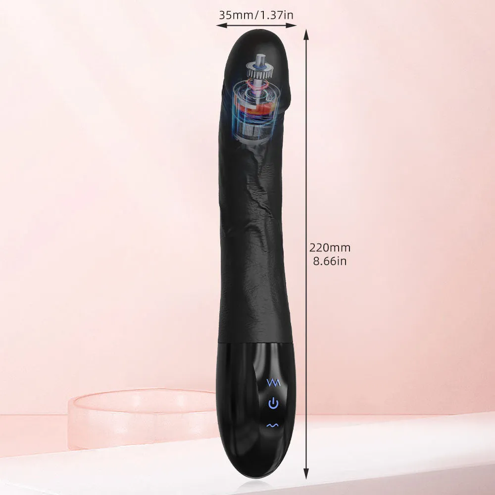 Realistic Glan Black Dildo G Spot Vibrator - Vibrating Panties Anal Dildo Sex Toys for Women