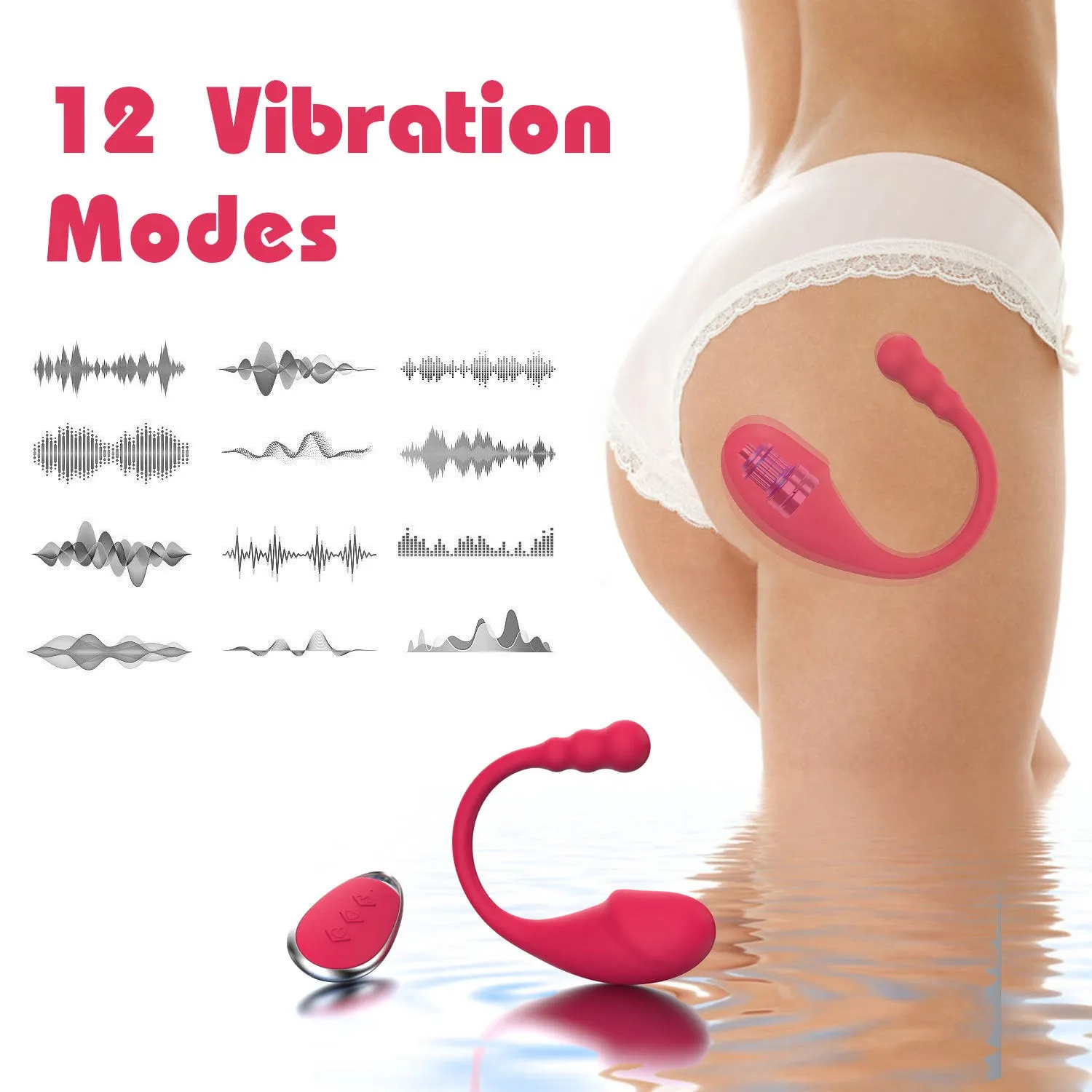 Remote Control Vibrating Panty Egg - Double End G Spot Anal Beads Prostate Massager