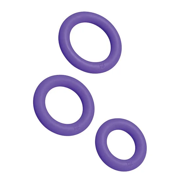 Romp - Remix Trio Silicone Cock Ring (Purple)