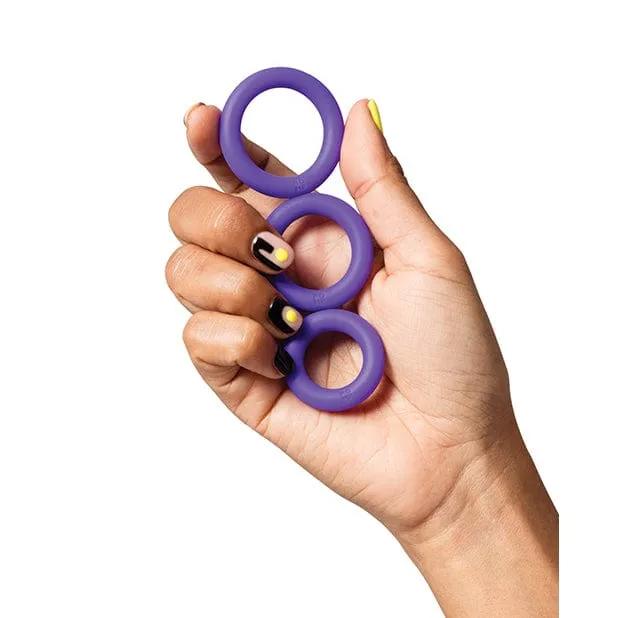 Romp - Remix Trio Silicone Cock Ring (Purple)