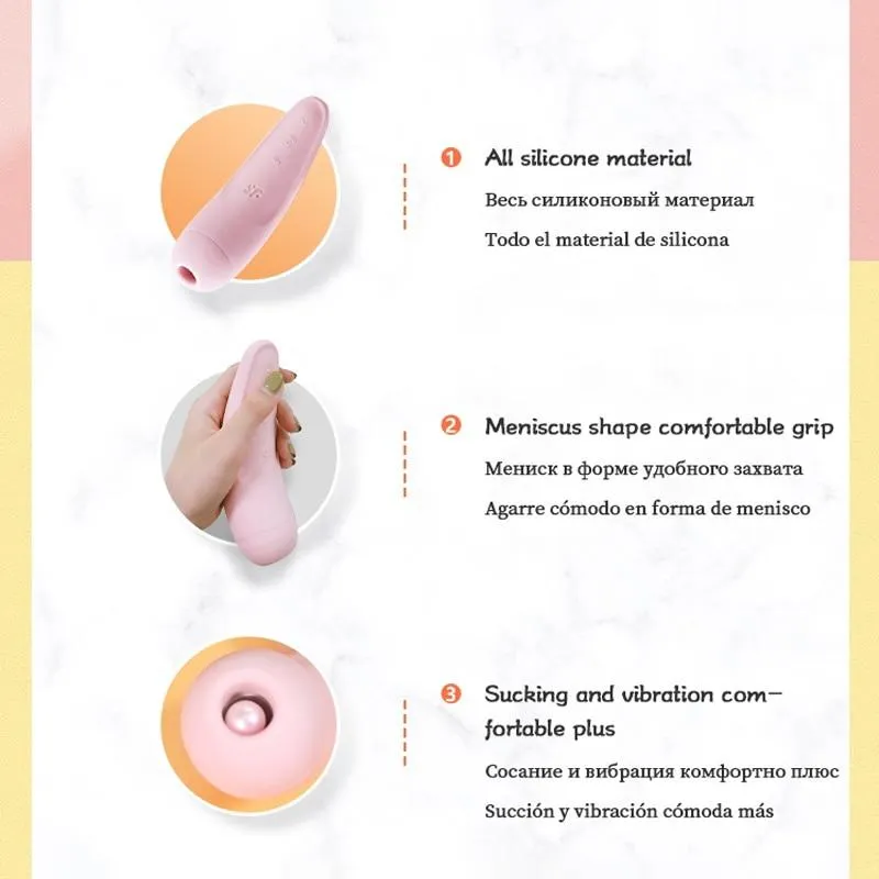 Satisfyer CURVY 2  Vibrador Bluetooth App Remote Control Clit Sucker