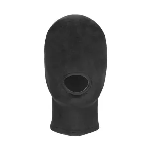 Shots Black Velvet Mask with Mouth Opening for Bdsm Couples