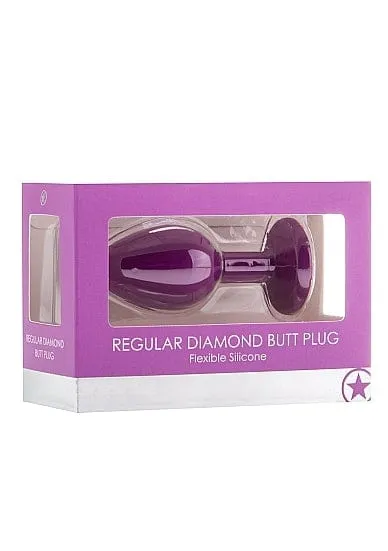 Shots Ouch! Regular Diamond Butt Plug Purple