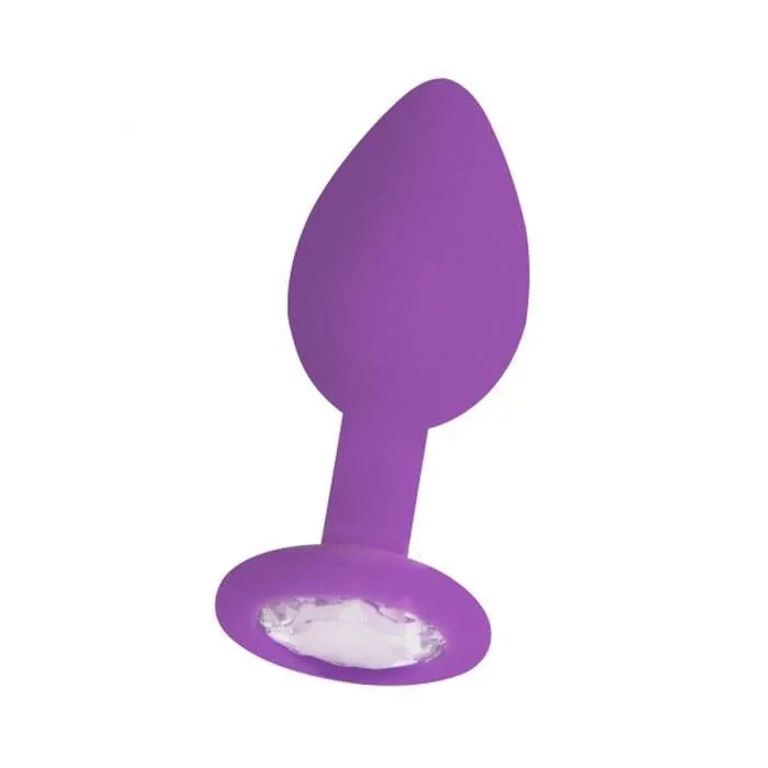 Shots Ouch! Regular Diamond Butt Plug Purple