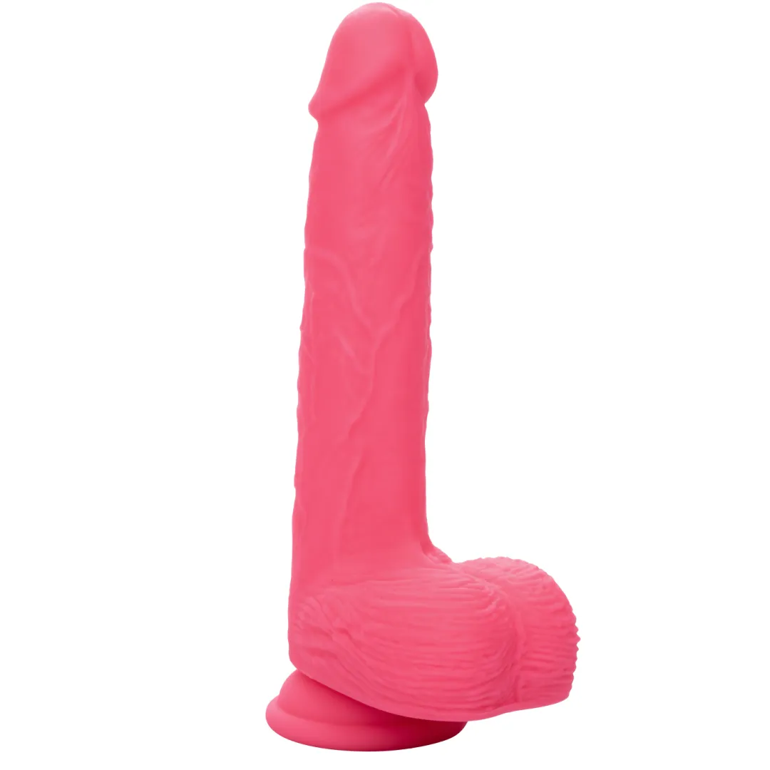 Silicone Stud Rumbling & Thrusting 9.5 Inch Pink Dildo