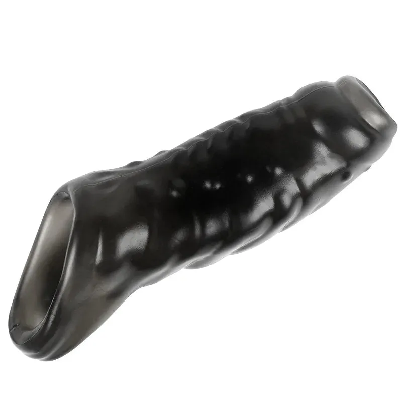 Soft Stretchy Penis Sleeve Male Sex Toy - Textured Condom Cock Extender