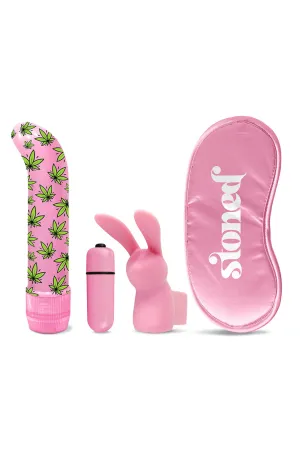 Stoner Vibes Weed Vibrator Pink Stash Kit