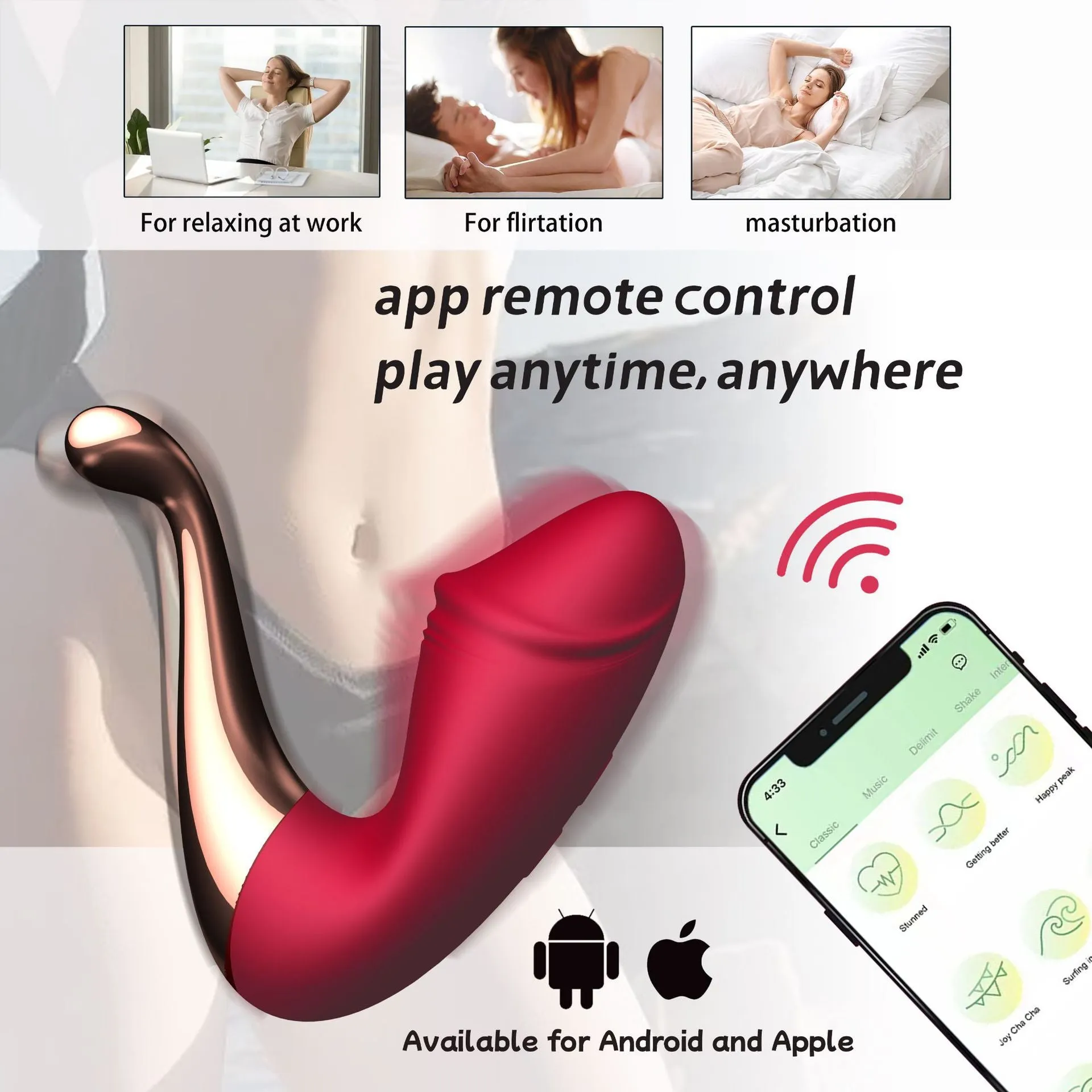 Swan Double End Female Sex Toys - Realictic Dildo G Spot Vibrator Clit Stimulator for Women