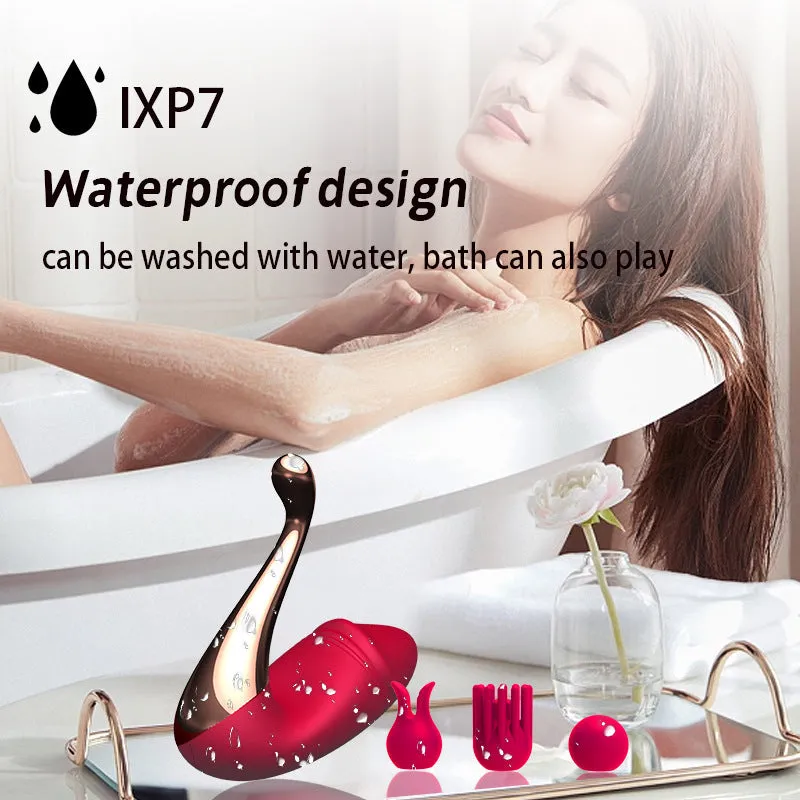 Swan Double End Female Sex Toys - Realictic Dildo G Spot Vibrator Clit Stimulator for Women
