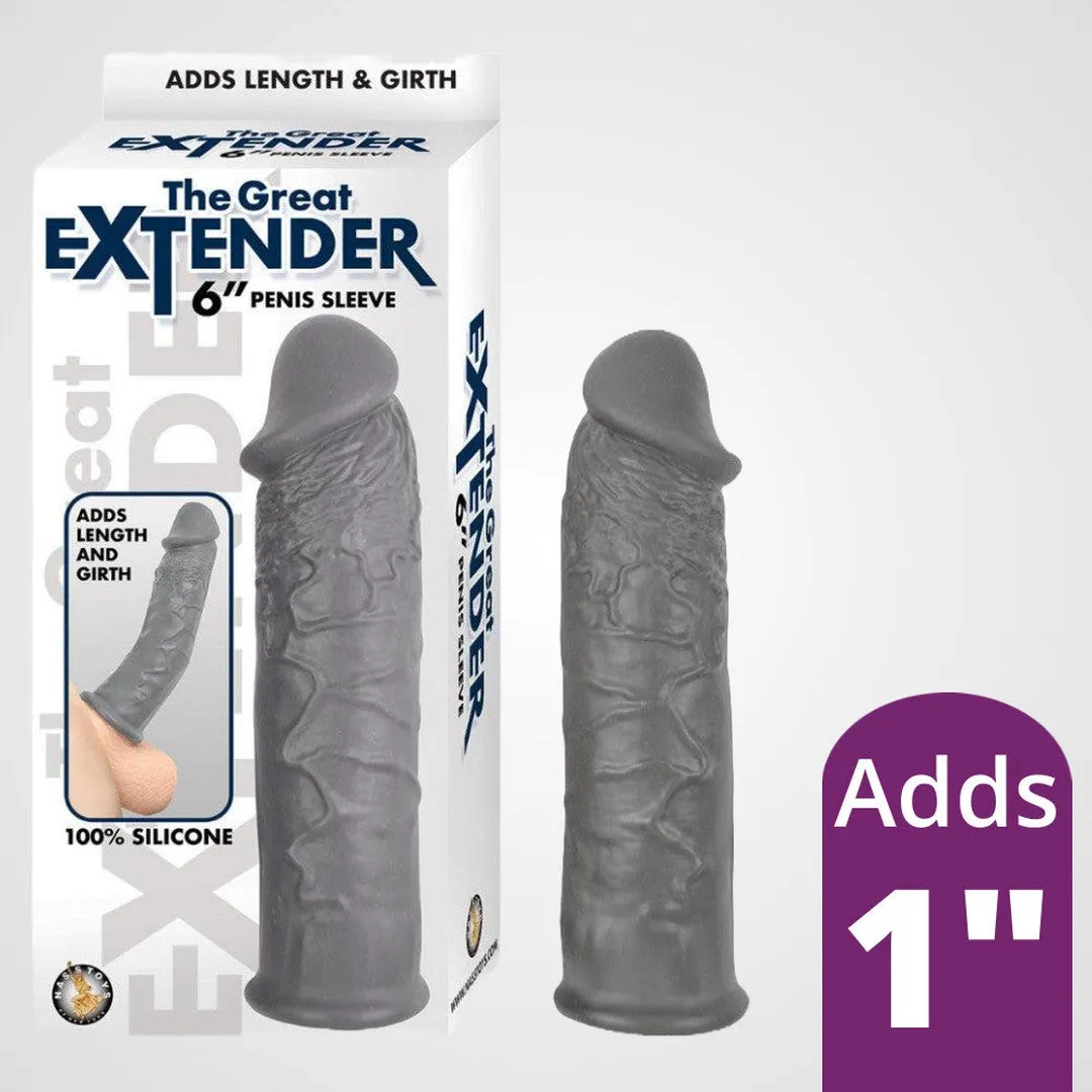 The Great Extender 6 Penis Sleeve - Grey