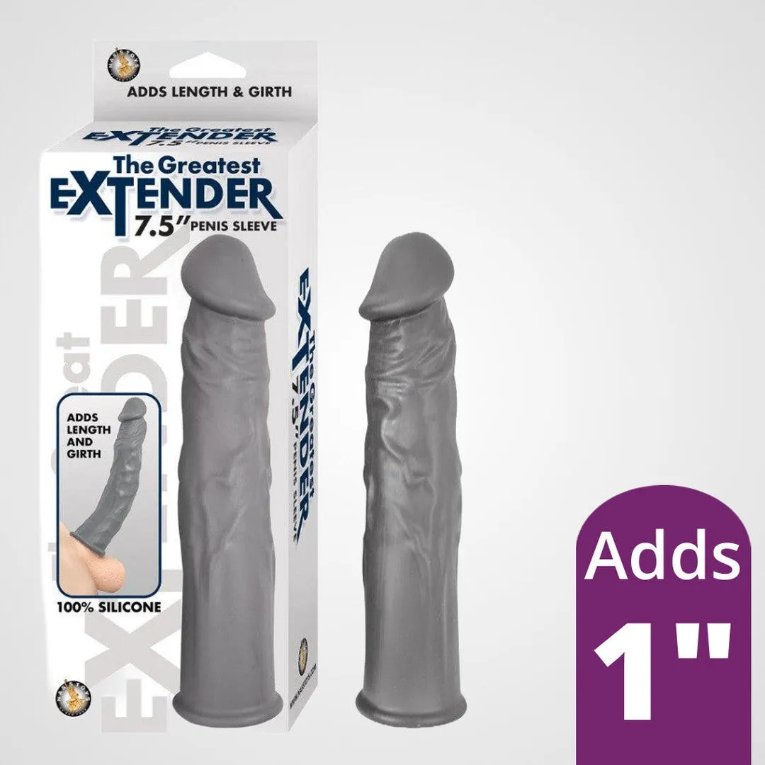 The Great Extender 7.5 Penis Sleeve - Grey