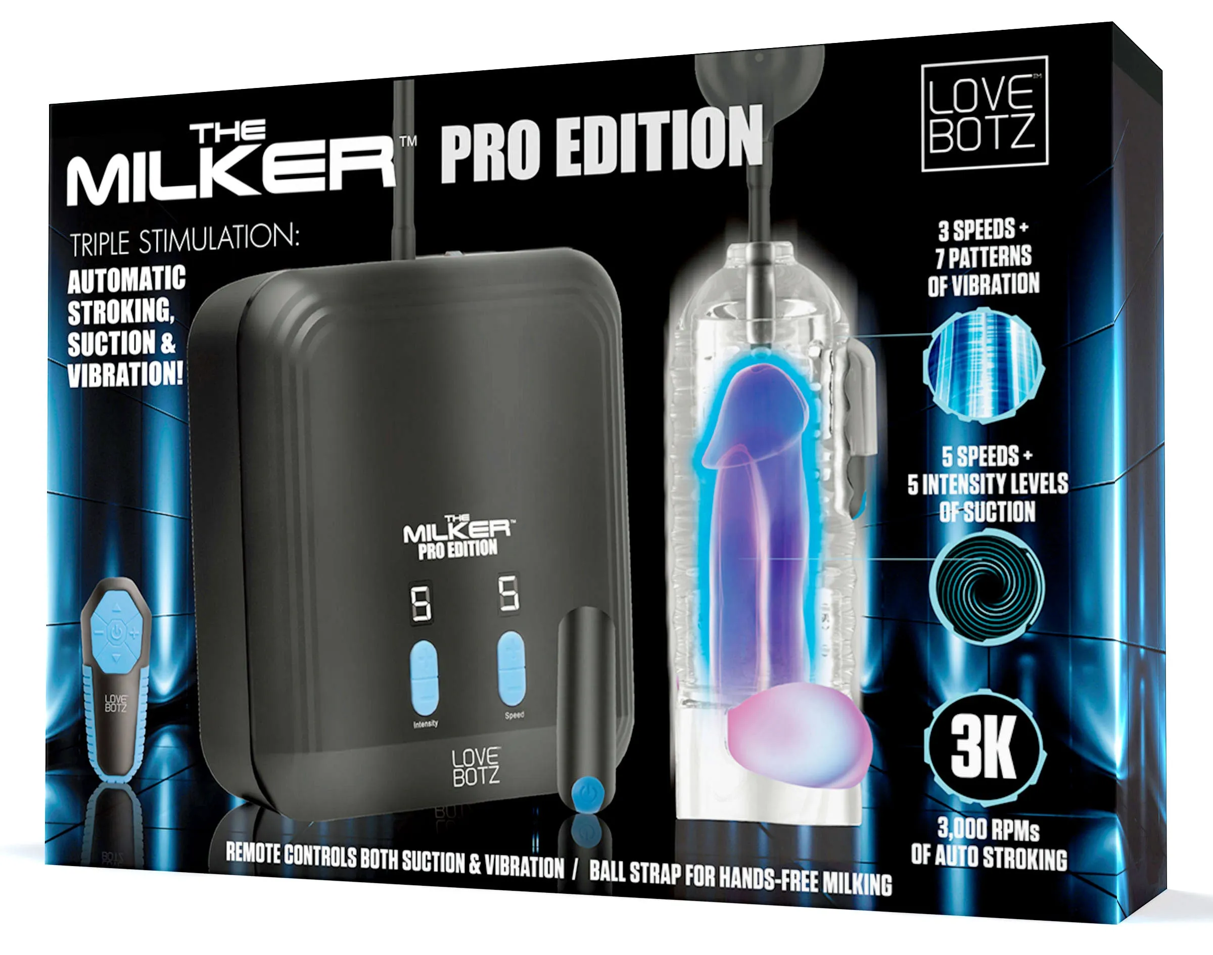 The Milker Pro Edition With Automatic Stroking. Suction And Vibration
